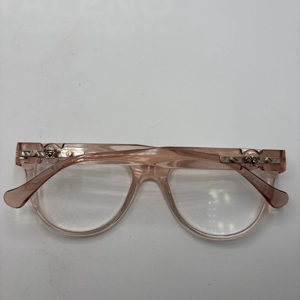 Versace Eyeglasses MOD 3304 5339 Glasses Crystal Pink Pale Gold 53-18-140mm #224